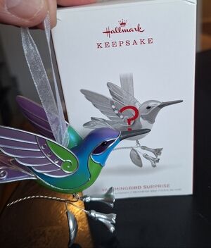 Hallmark Keepsake Multicolor Hummingbird Surprise Ornament 2018